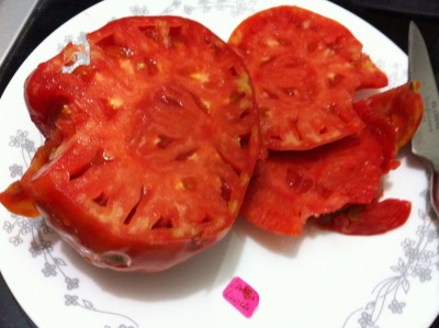 Leadbeatter's Lunker fully ripe and cut up