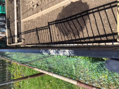 Overhead view of my fence and neighbours fence