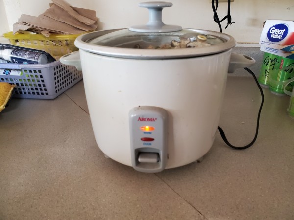 My 20+ year old rice cooker that lives on my counter